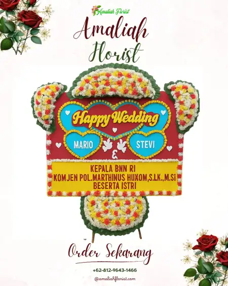 Papan Bunga Pernikahan Kepulauan Ambai